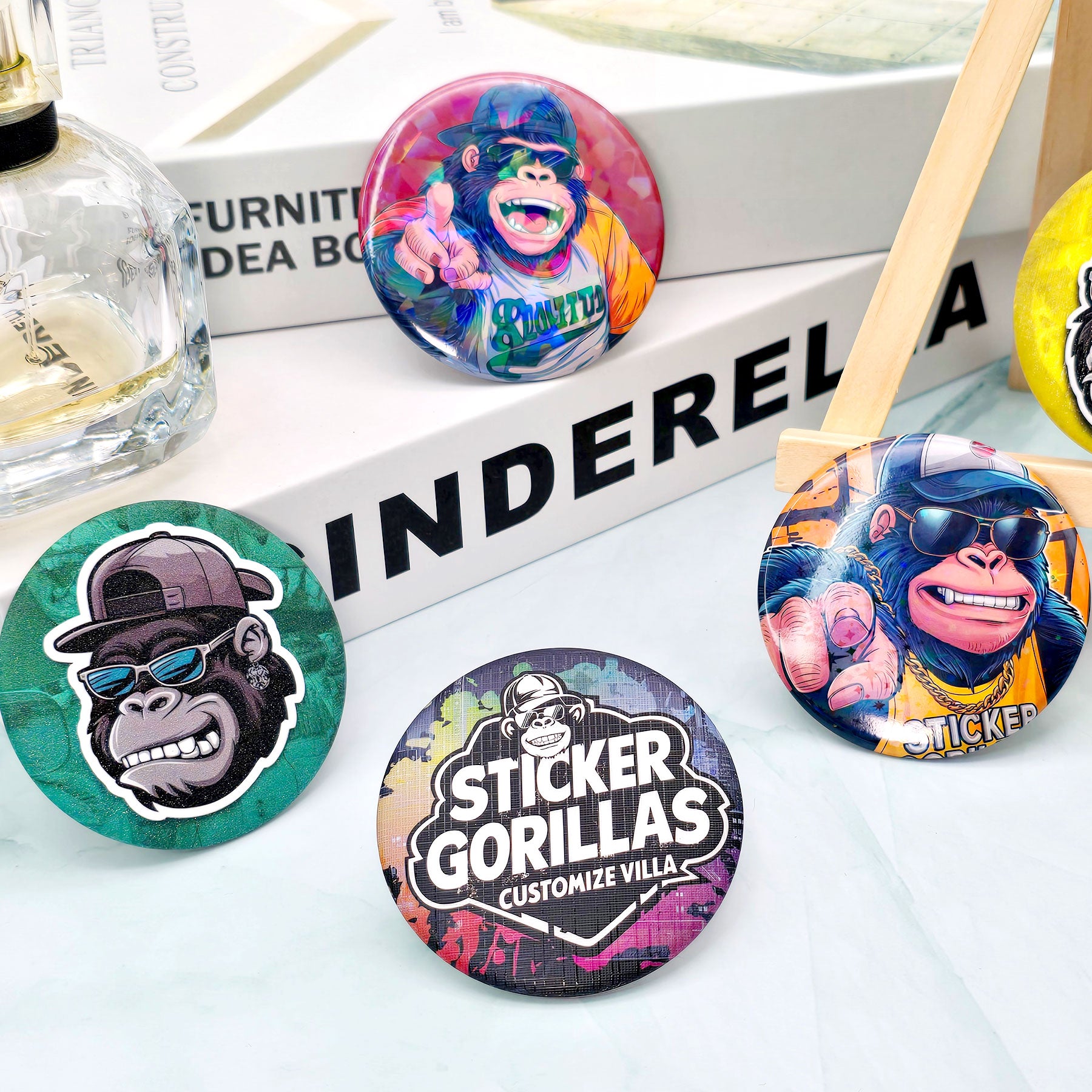 Boutons en matériau spécial personnalisé