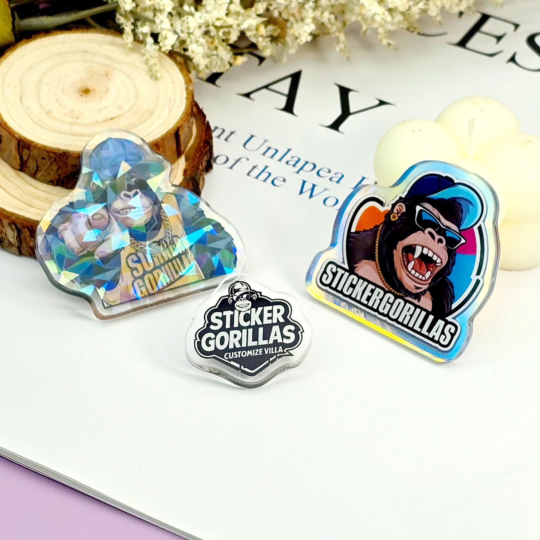 Acrylic Pin 1 - stickergorillas
