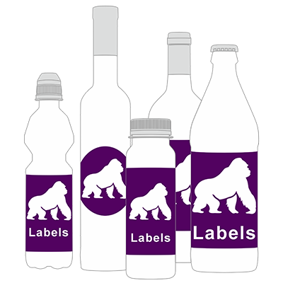 sticker gorillas Custom Bottle Labels Product Images