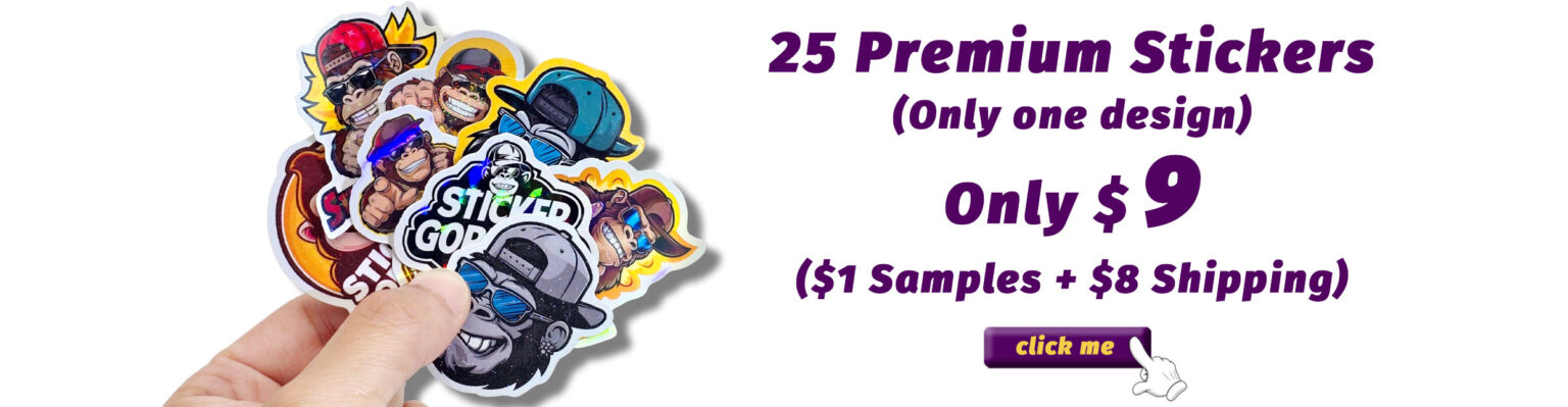 $1 sample sticker